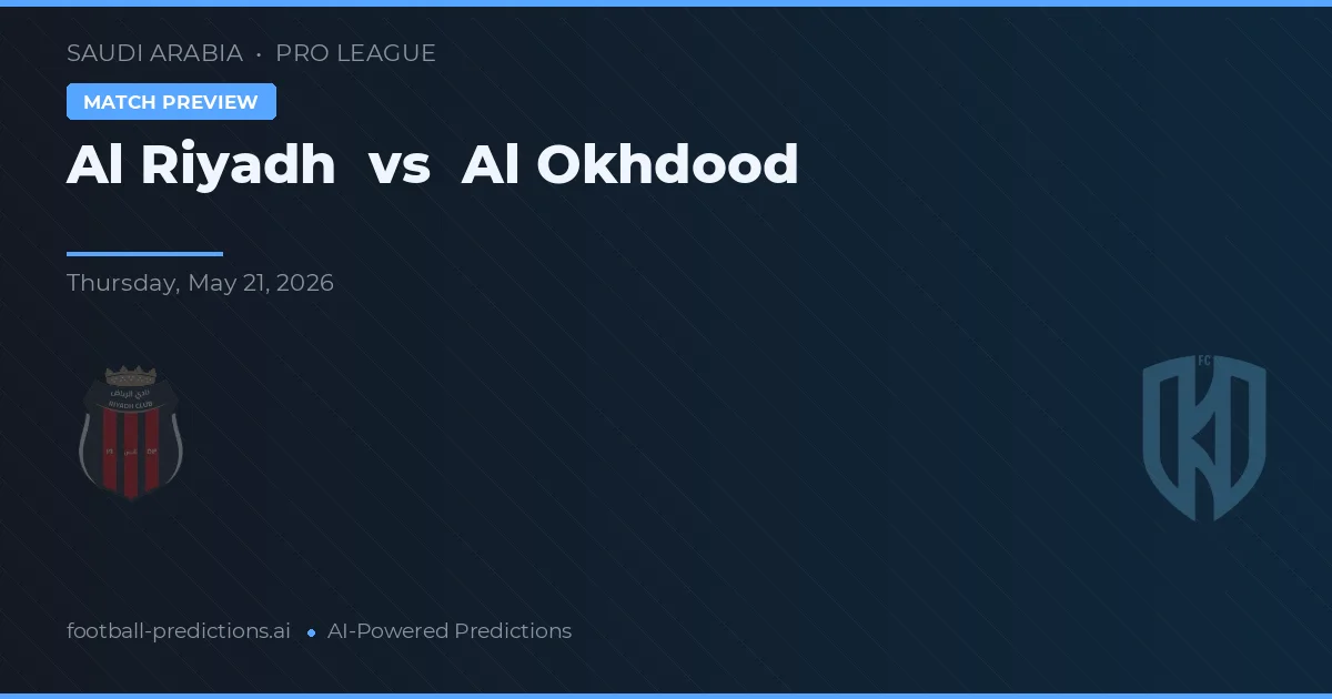Al Riad vs Al Okhdood — předpověď a náhled zápasu