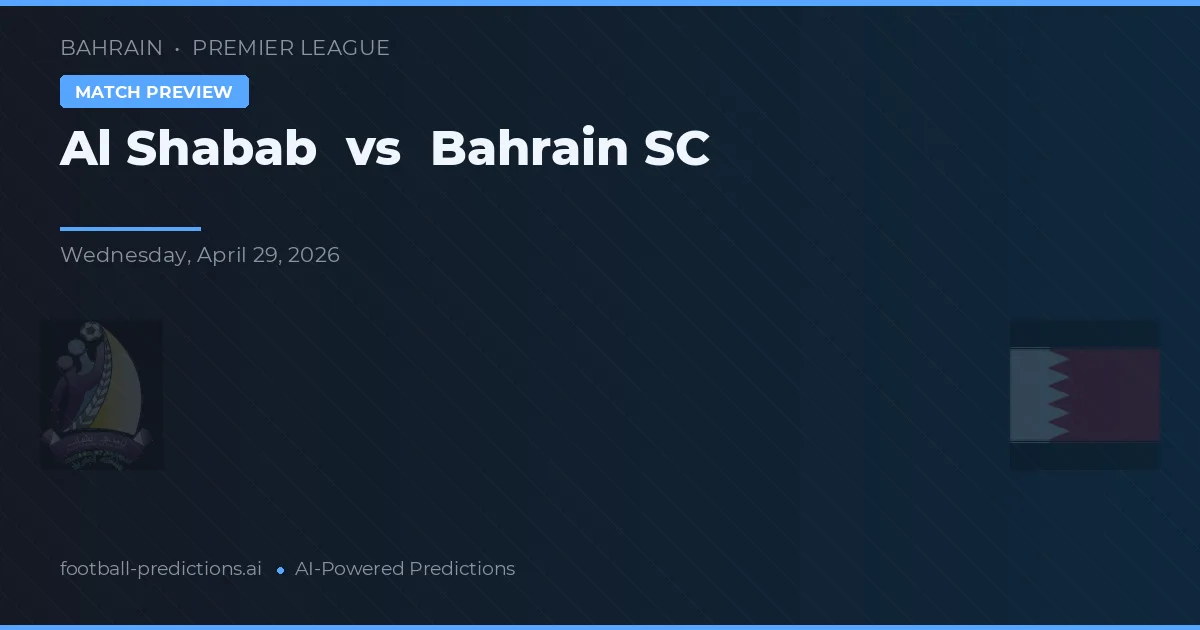 Al Shabab vs Bahrain SC — předpověď a náhled zápasu