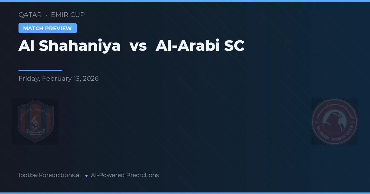Al Shahaniya vs Al-Arabi SC — předpověď a náhled zápasu
