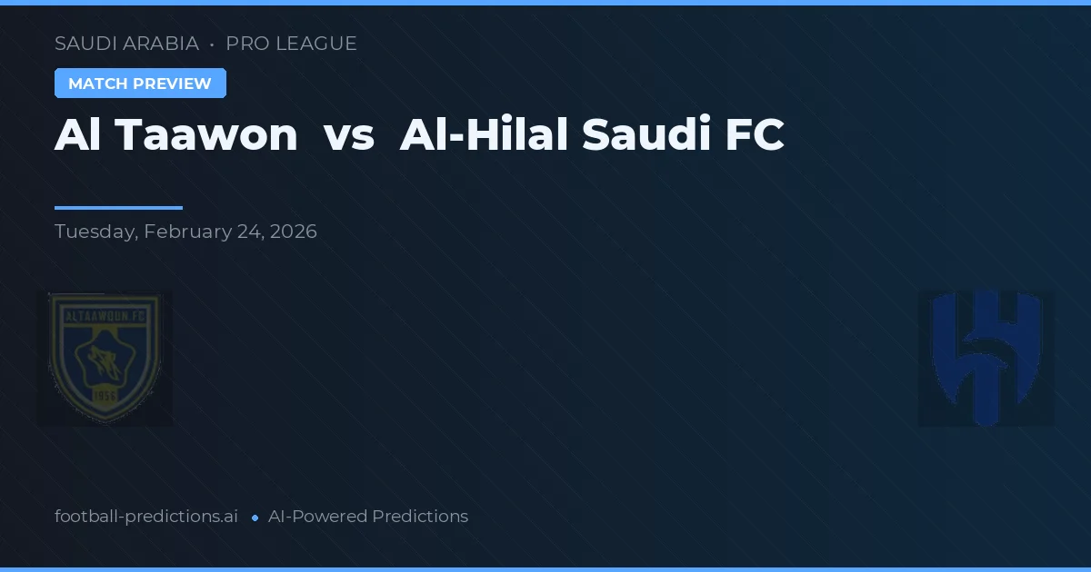 Al Taawon vs Al-Hilal Saudi FC — předpověď a náhled zápasu