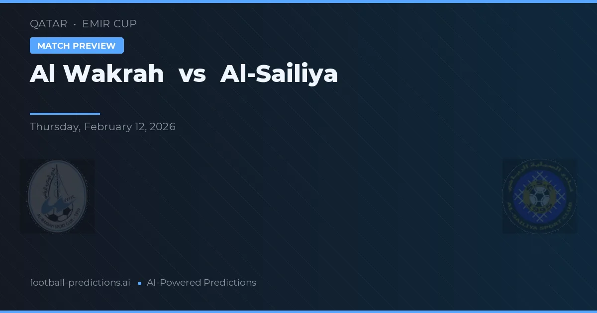 Al Wakrah vs Al-Sailiya — předpověď a náhled zápasu