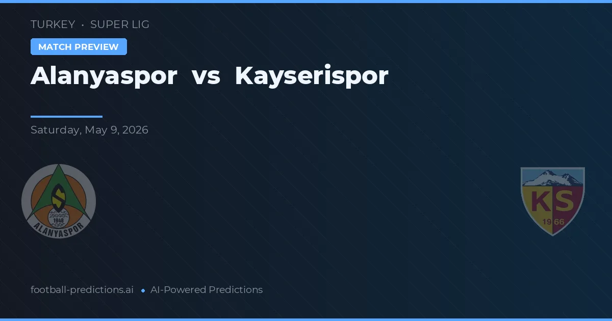 Alanyaspor vs Kayserispor — předpověď a náhled zápasu