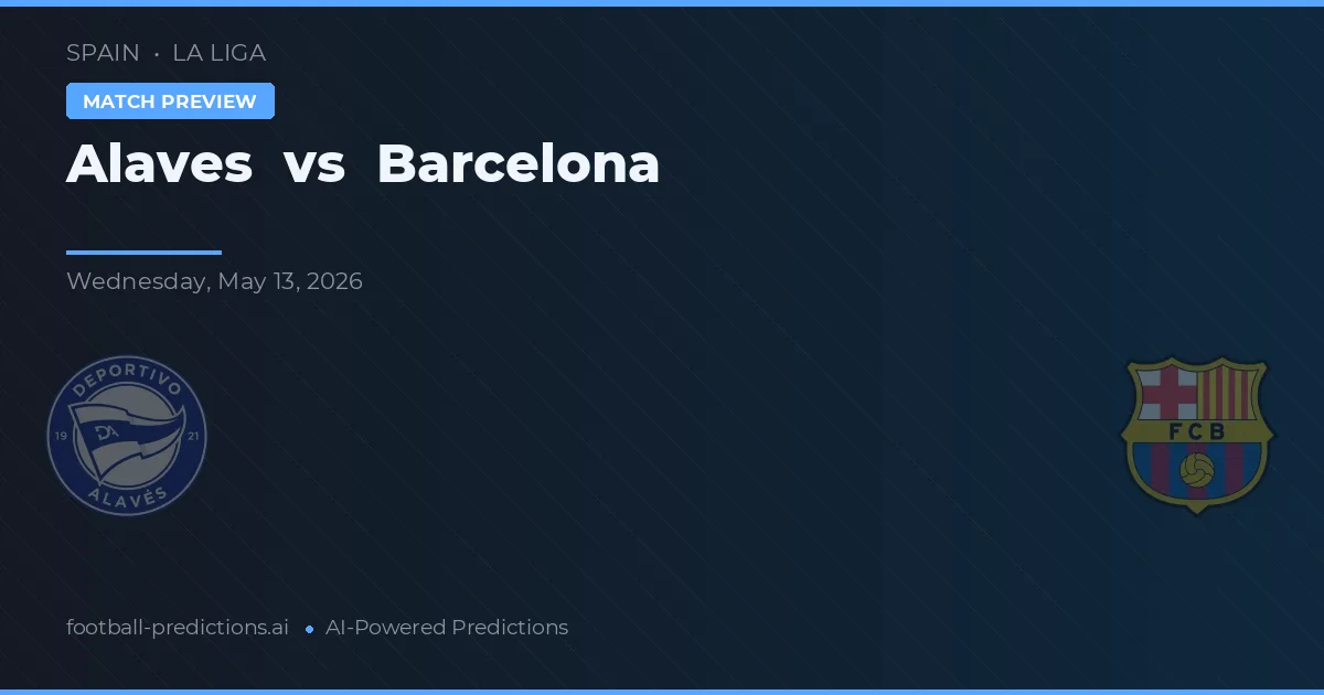 Alavés vs Barcelona — předpověď a náhled zápasu
