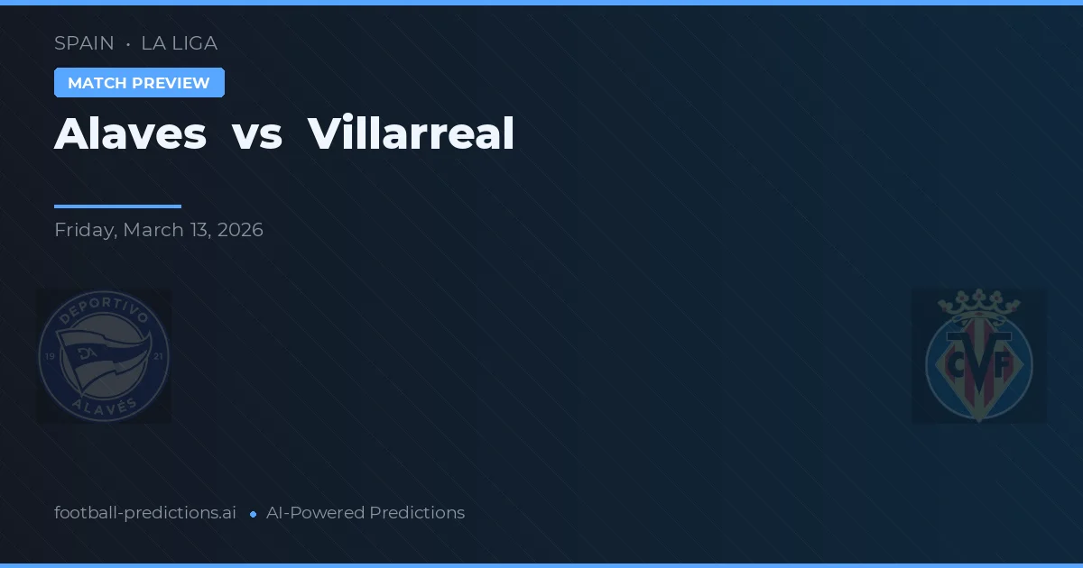 Alavés vs Villarreal — předpověď a náhled zápasu