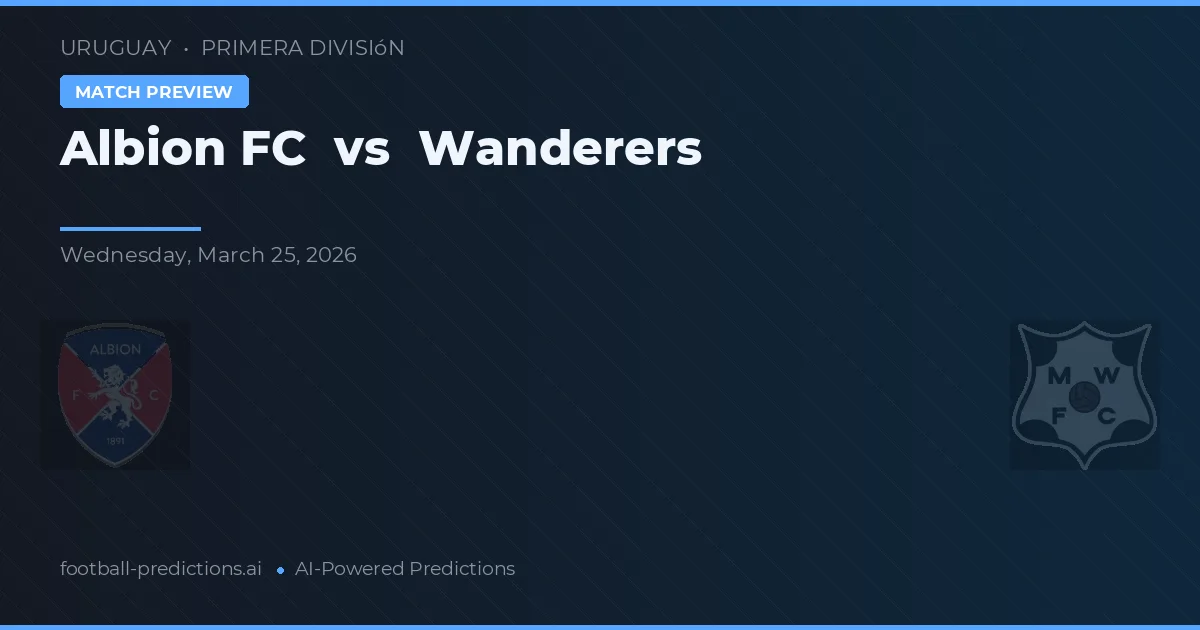 Albion FC vs Wanderers — předpověď a náhled zápasu