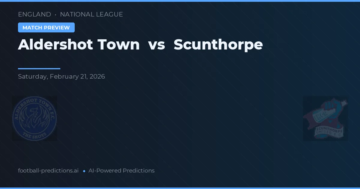 Aldershot Town vs Scunthorpe — předpověď a náhled zápasu