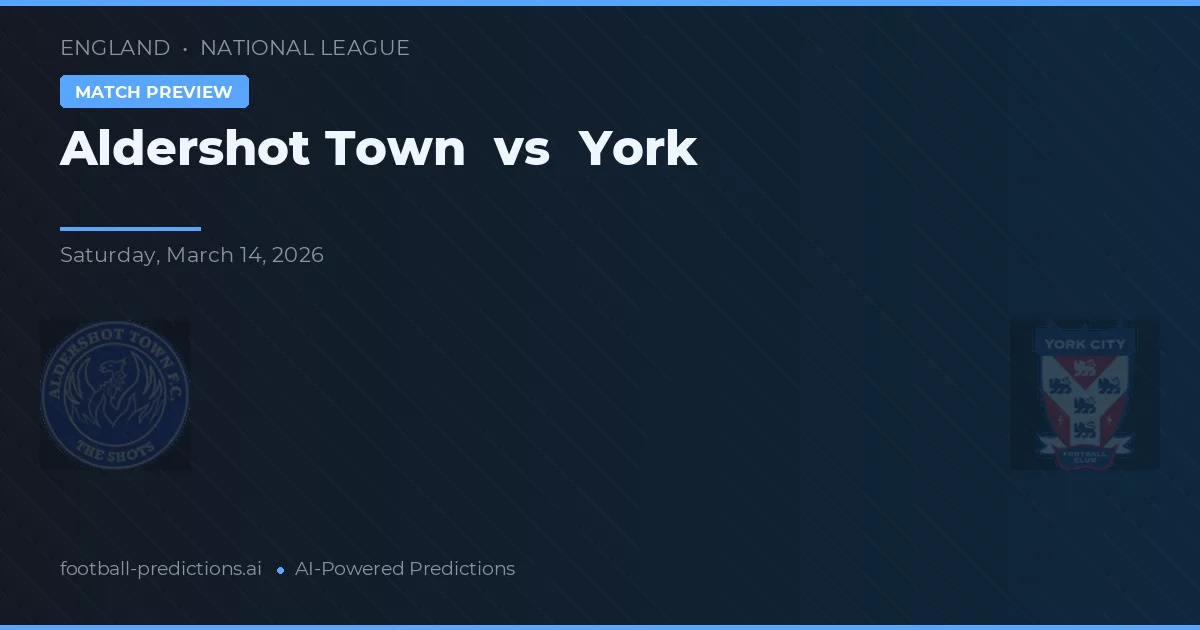 Aldershot Town vs York — předpověď a náhled zápasu