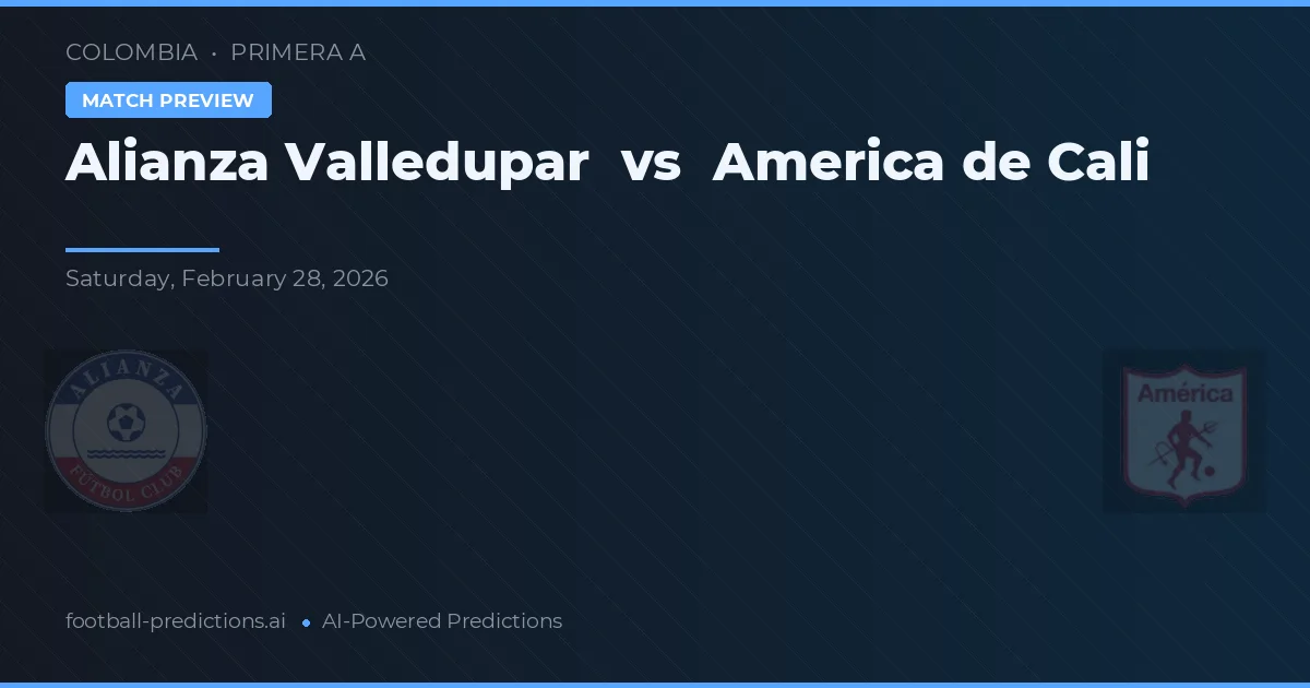Alianza Valledupar vs América de Cali — předpověď a náhled zápasu