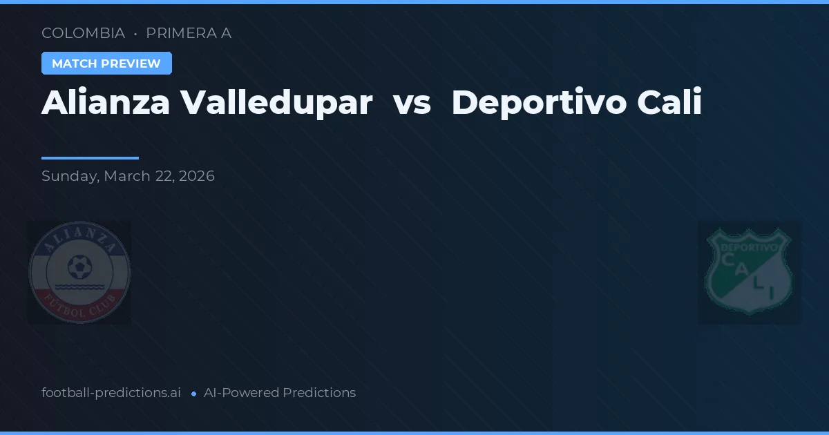 Alianza Valledupar vs Deportivo Cali — předpověď a náhled zápasu