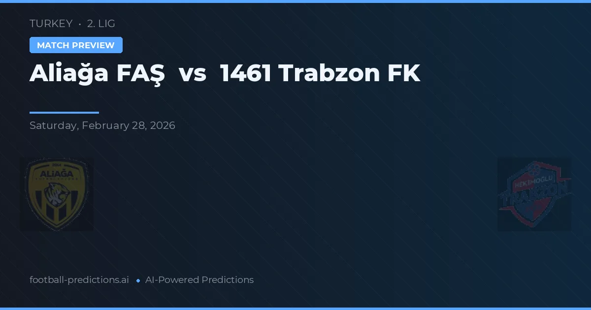 Aliağa FAS vs 1461 Trabzon FK — předpověď a náhled zápasu