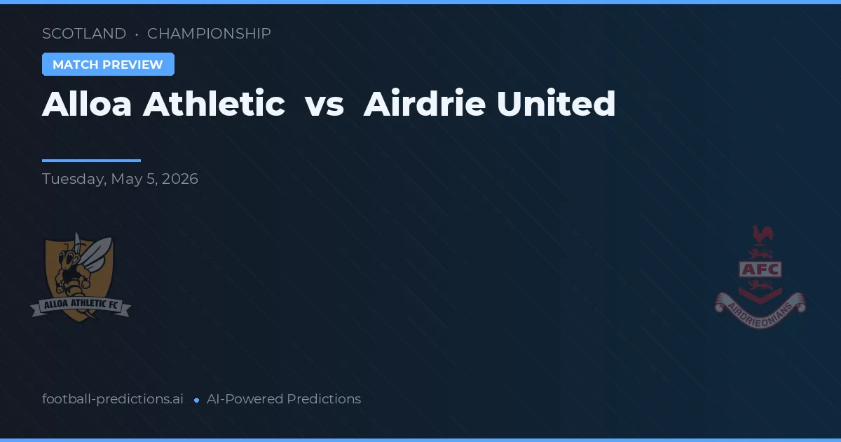 Alloa Athletic vs Airdrie United — předpověď a náhled zápasu