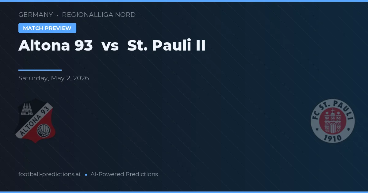 Altona 93 vs St. Pauli II preview