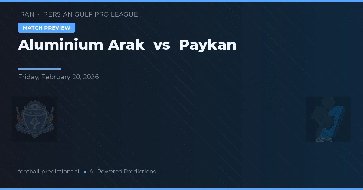 Aluminium Arak vs Paykan — předpověď a náhled zápasu