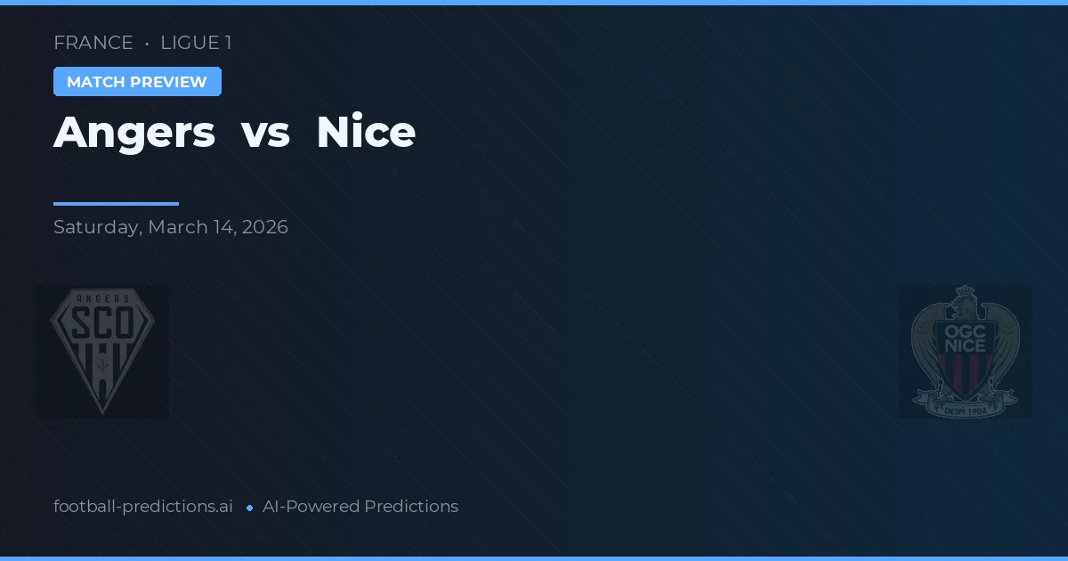 Angers vs Nice — předpověď a náhled zápasu