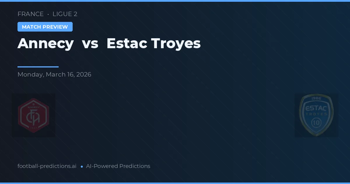 Annecy vs Estac Troyes — předpověď a náhled zápasu