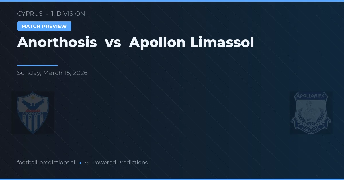 Anorthosis vs Apollon Limassol — předpověď a náhled zápasu