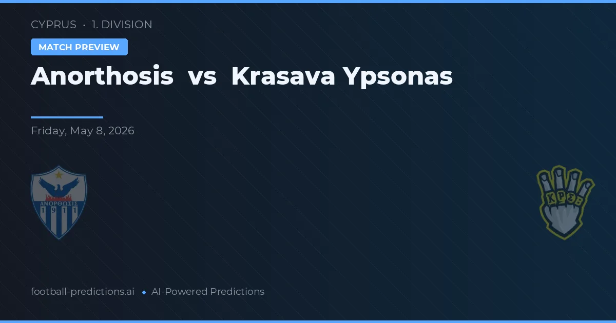 Anorthosis vs Krasava Ypsonas — předpověď a náhled zápasu
