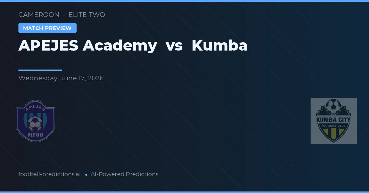 APEJES Akademie vs Kumba — předpověď a náhled zápasu