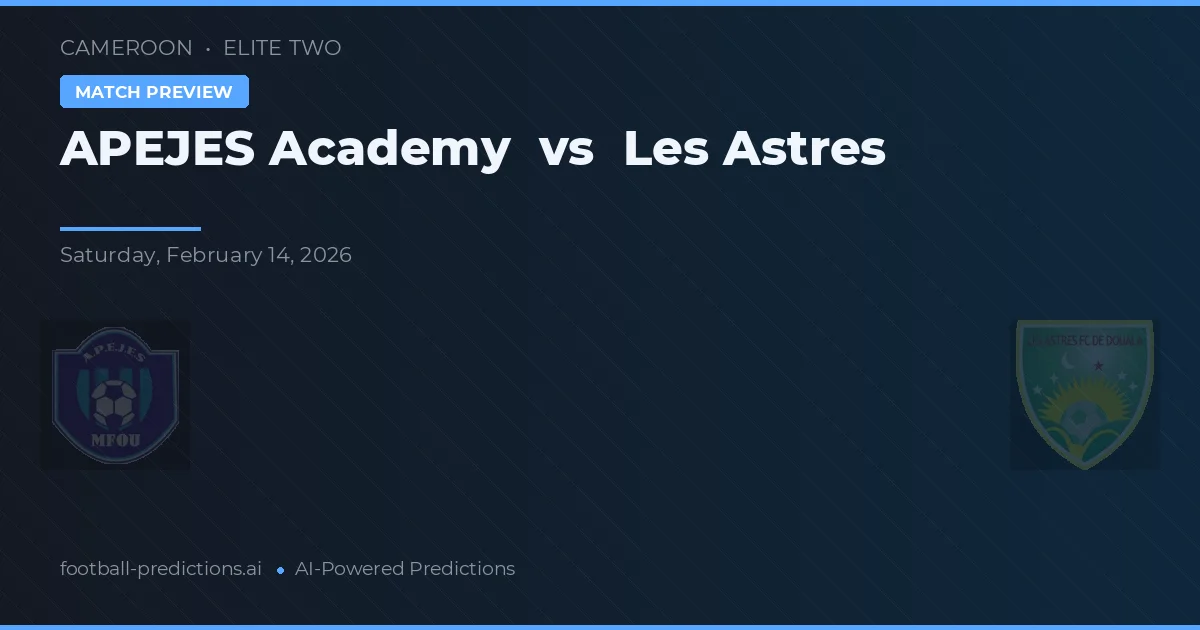 APEJES Akademie vs Les Astres — předpověď a náhled zápasu