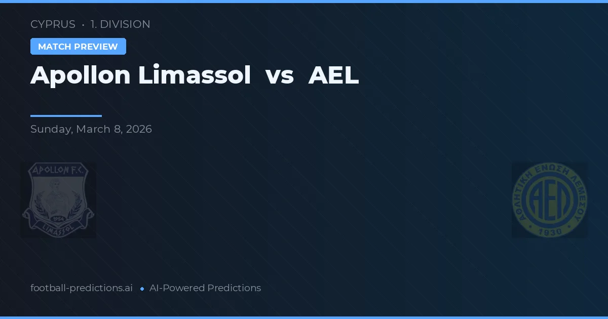 Apollon Limassol vs AEL Limassol — předpověď a náhled zápasu