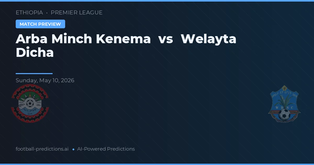 Arba Minch Kenema vs Welayta Dicha — předpověď a náhled zápasu