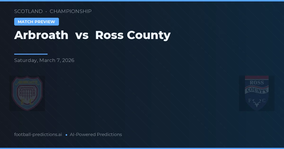 Arbroath vs Ross County — předpověď a náhled zápasu