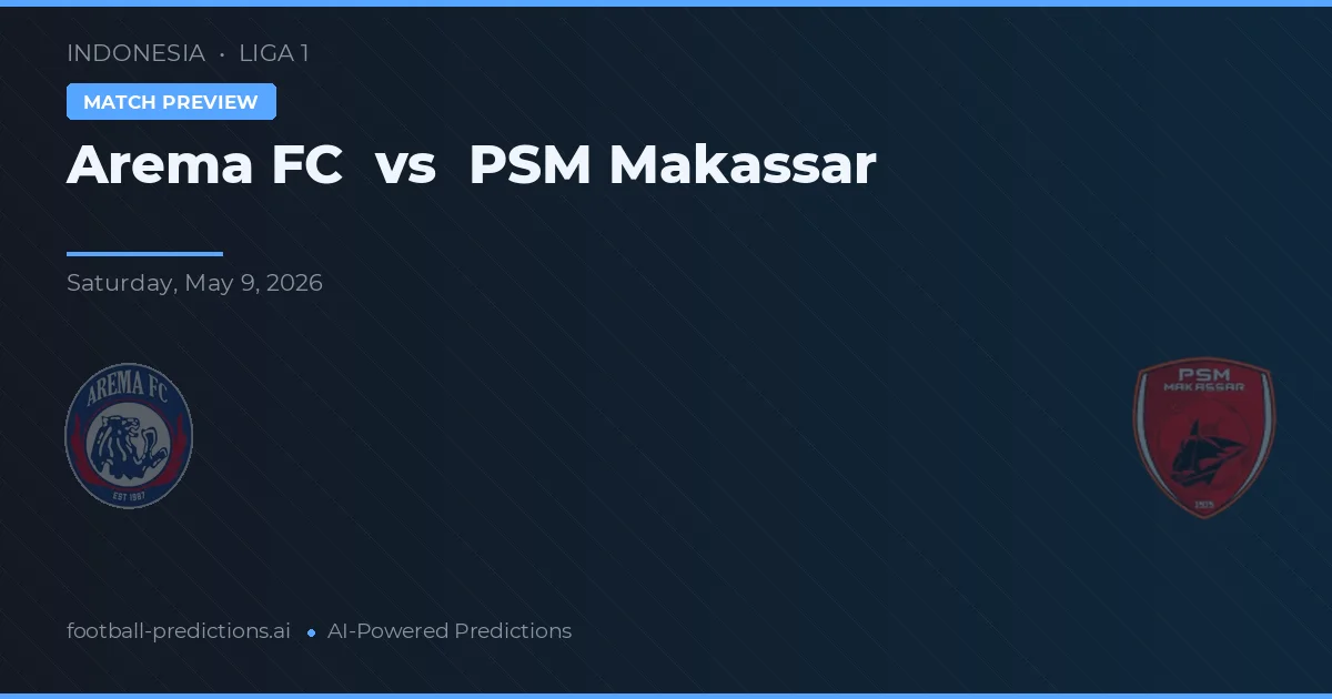 Arema FC vs PSM Makassar — předpověď a náhled zápasu