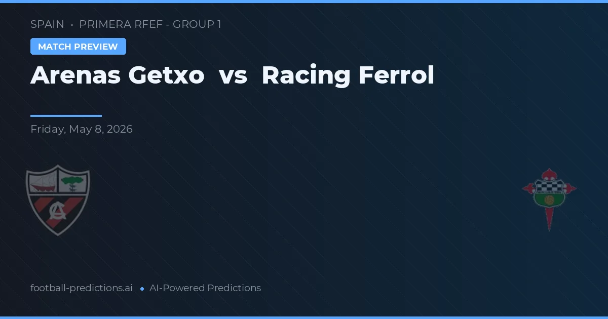 Arenas Getxo vs Racing Ferrol — předpověď a náhled zápasu