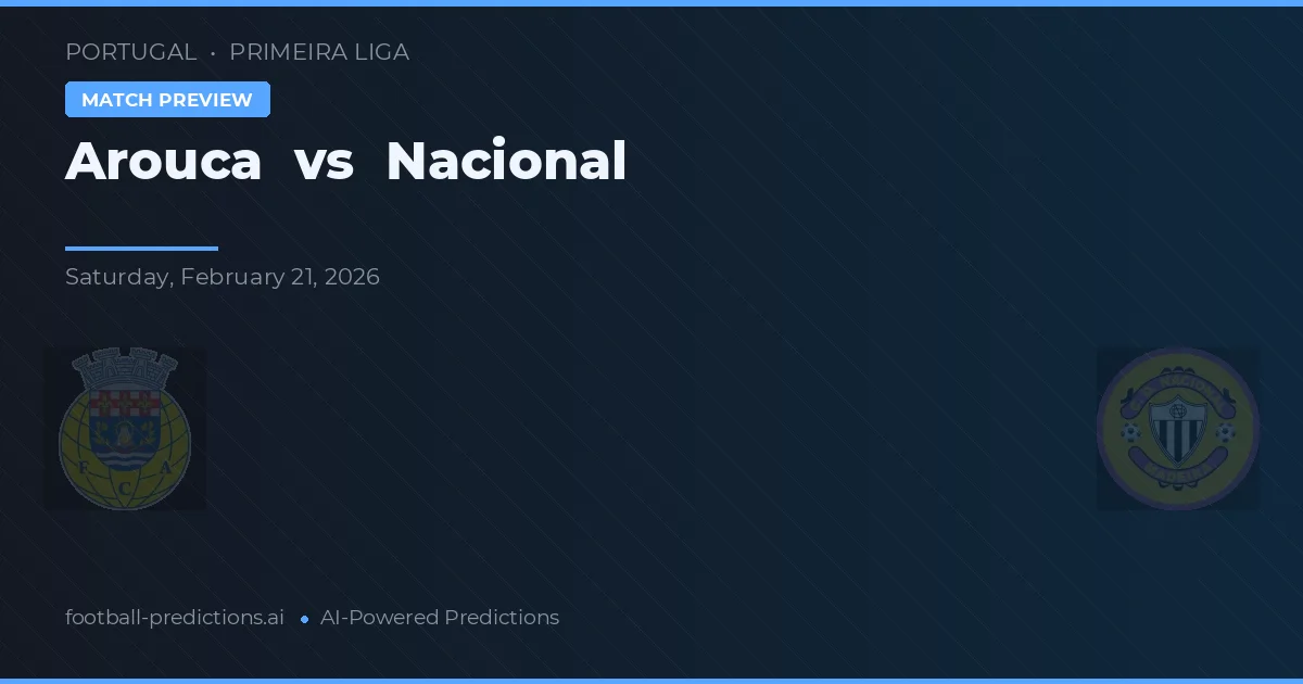 Arouca vs Nacional — předpověď a náhled zápasu