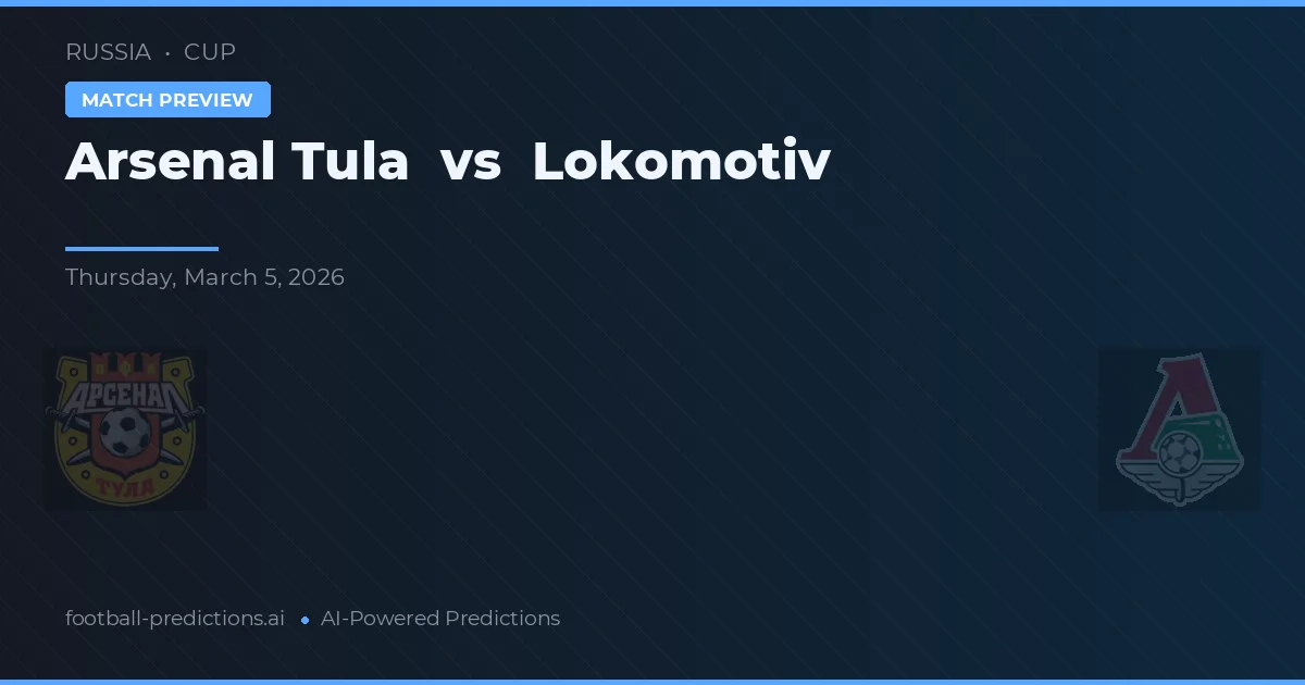 Arsenal Tula vs Lokomotiv Moskva — předpověď a náhled zápasu