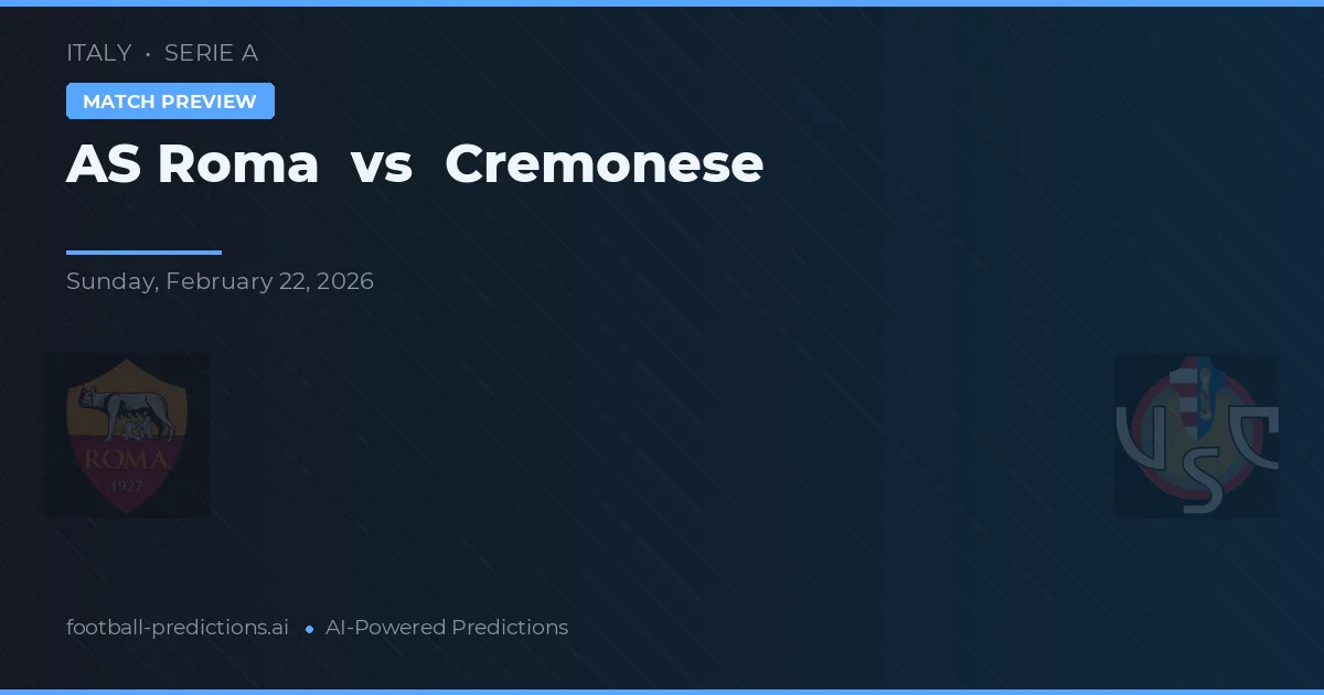 AS Řím vs Cremonese — předpověď a náhled zápasu
