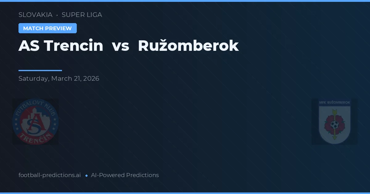 AS Trenčín vs Ružomberok — předpověď a náhled zápasu