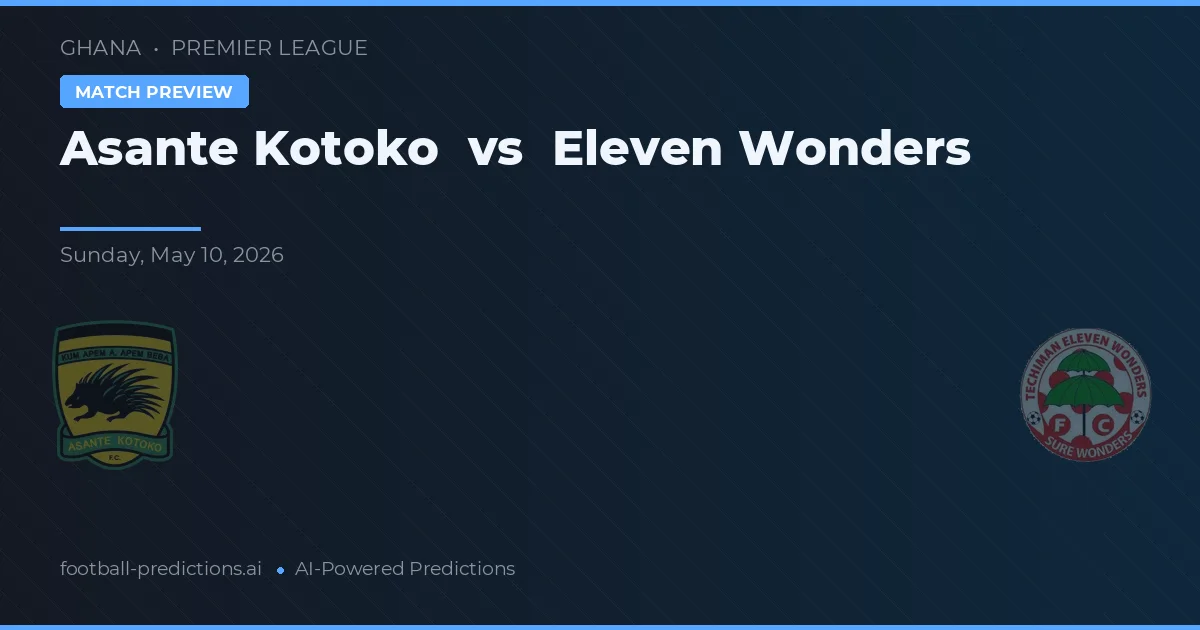 Asante Kotoko vs Eleven Wonders — předpověď a náhled zápasu