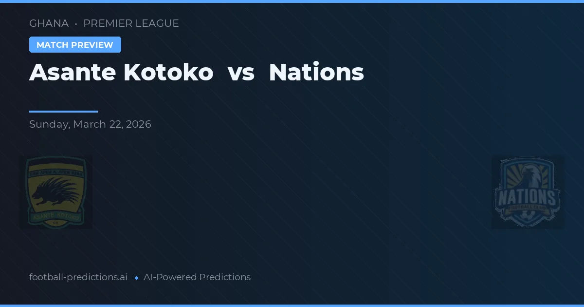 Asante Kotoko vs Nations — předpověď a náhled zápasu