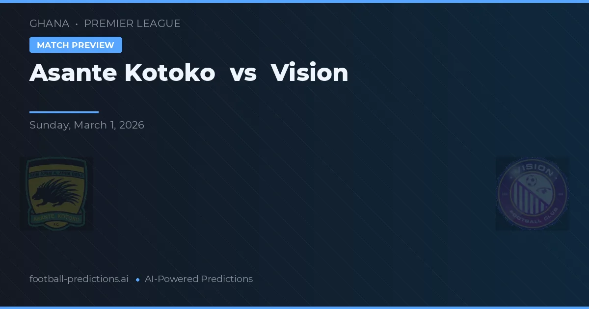 Asante Kotoko vs Vision — předpověď a náhled zápasu