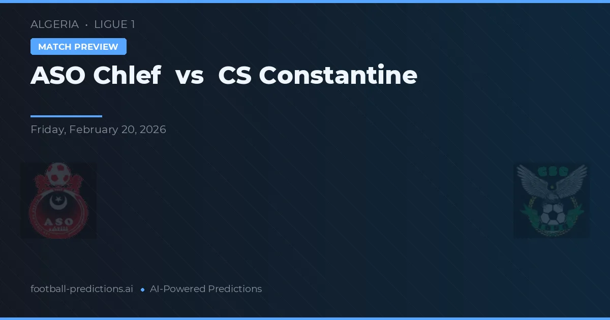 ASO Chlef vs CS Káhira — předpověď a náhled zápasu