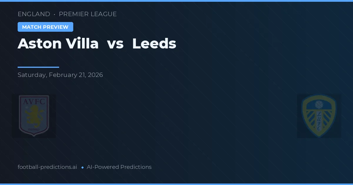 Aston Villa vs Leeds — předpověď a náhled zápasu