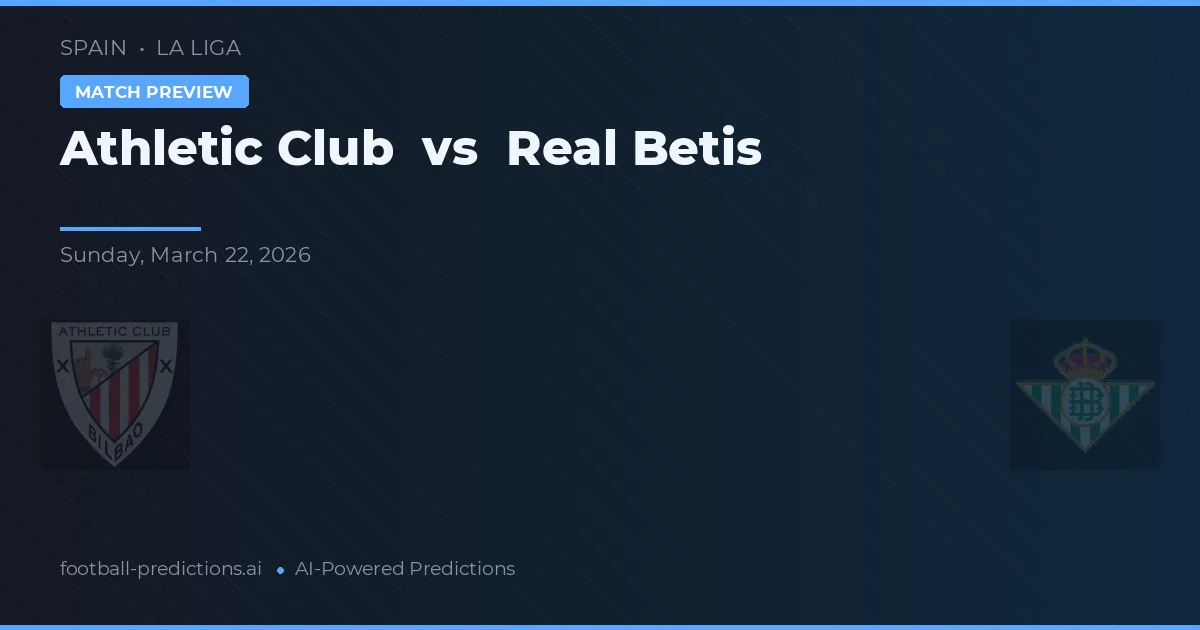 Athletic Bilbao vs Real Betis — předpověď a náhled zápasu