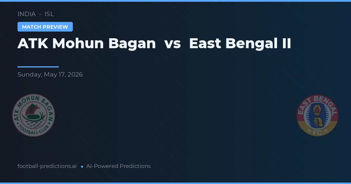 ATK Mohun Bagan vs East Bengal II — předpověď a náhled zápasu