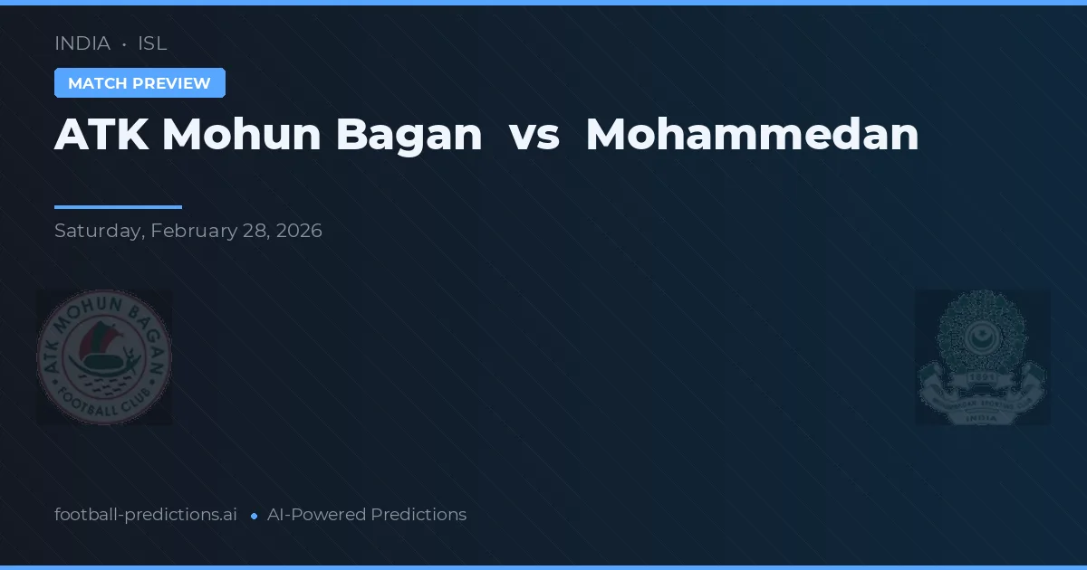 ATK Mohun Bagan vs Mohammedan — předpověď a náhled zápasu