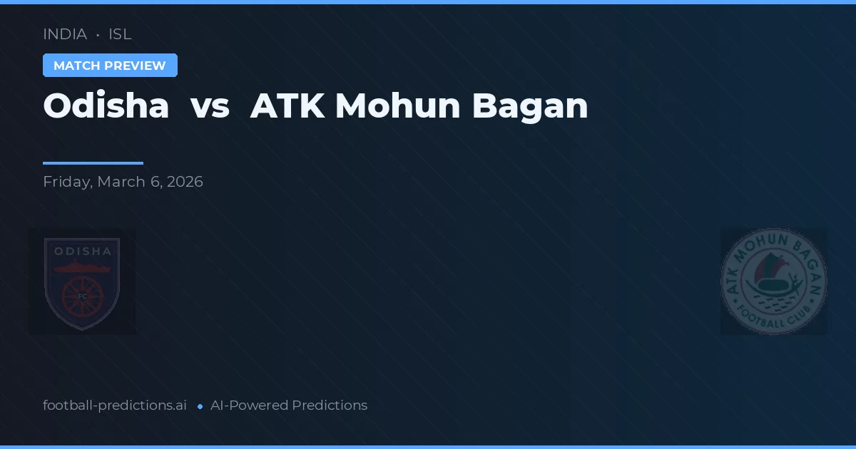 Odisha vs ATK Mohun Bagan — předpověď a náhled zápasu