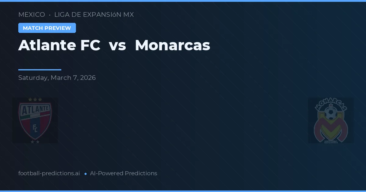 Atlante FC vs Monarcas — předpověď a náhled zápasu