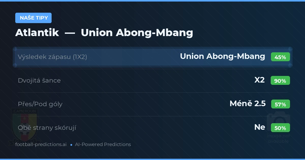 Naše tipy: Atlantik vs Union Abong-Mbang