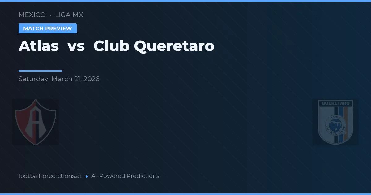 Atlas vs Club Querétaro — předpověď a náhled zápasu