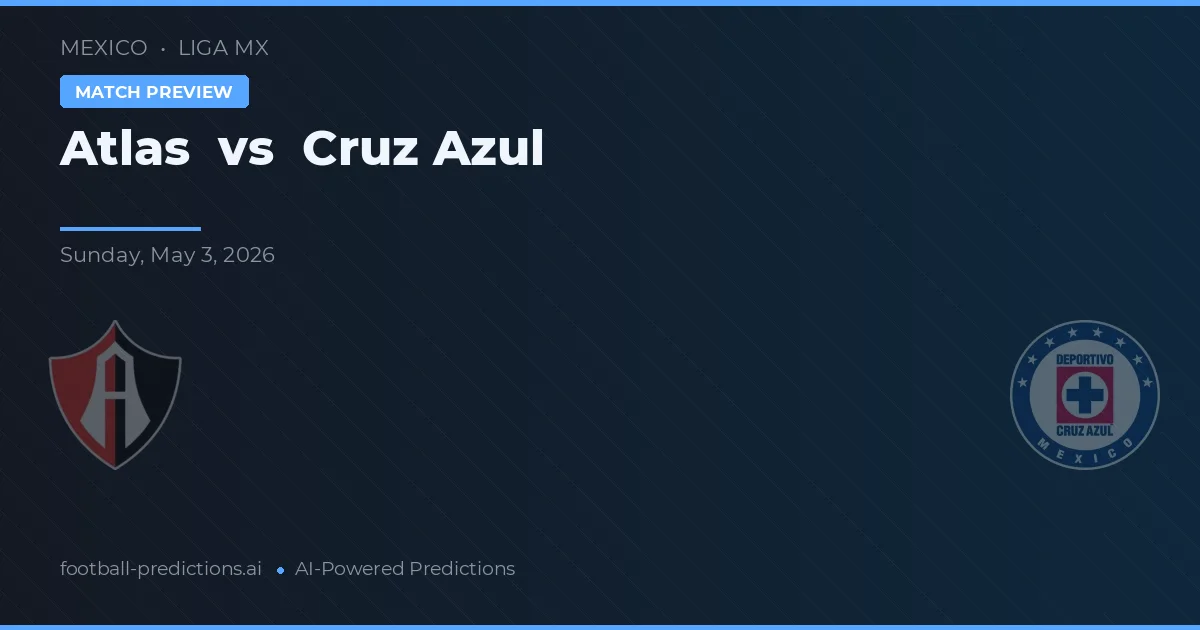 Atlas vs Cruz Azul — předpověď a náhled zápasu