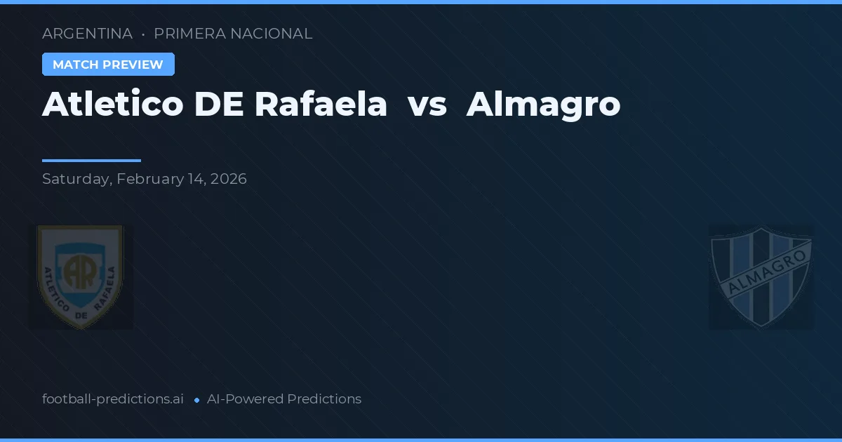 Atlético de Rafaela vs Almagro — předpověď a náhled zápasu