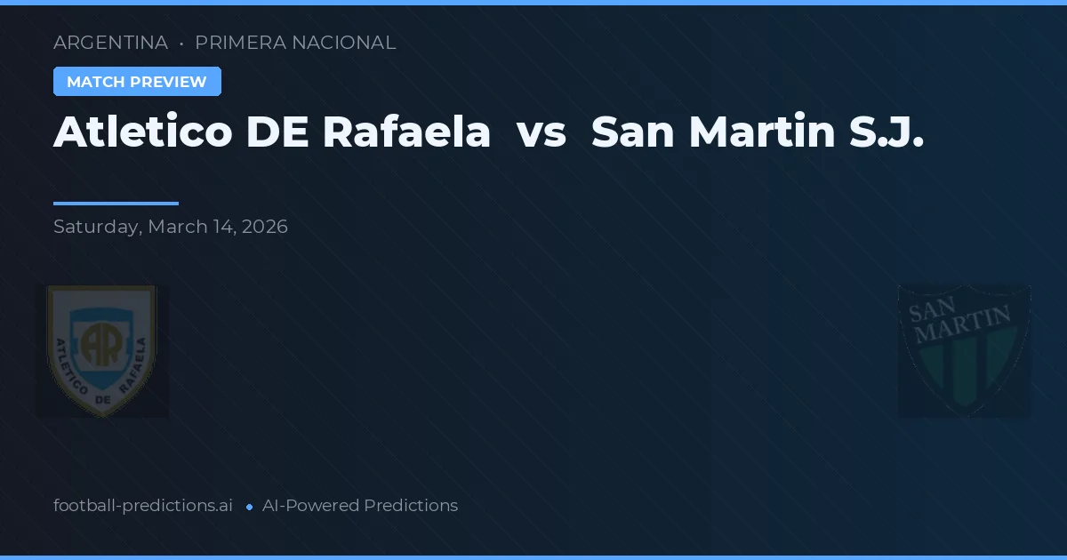 Atlético de Rafaela vs San Martín SJ — předpověď a náhled zápasu