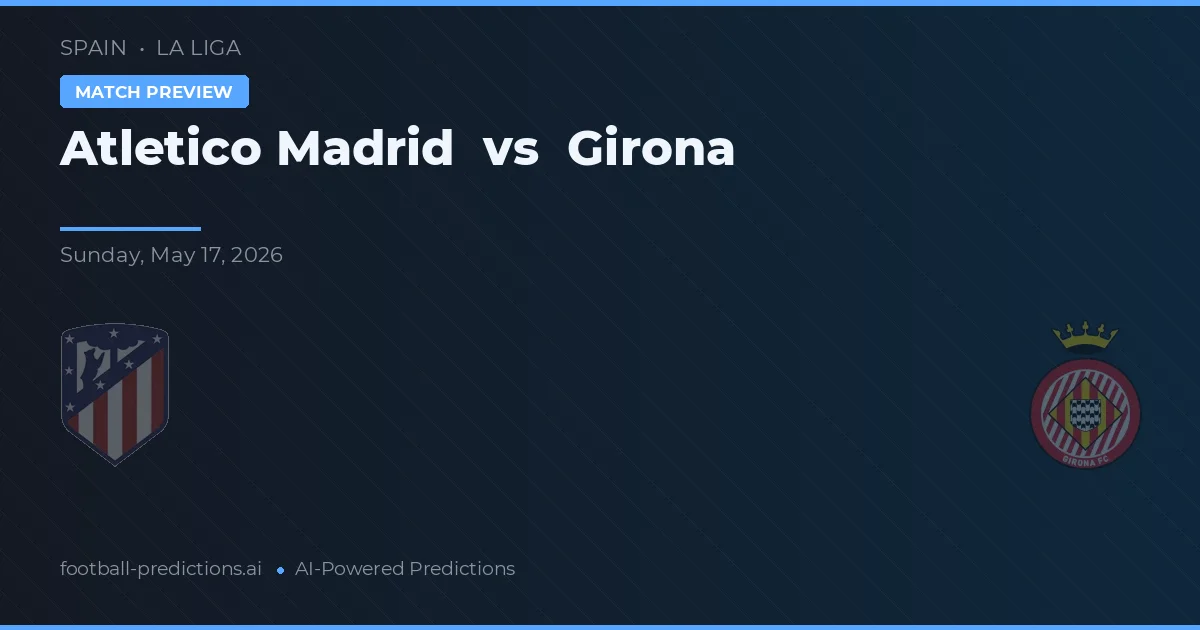 Atlético Madrid vs Girona — předpověď a náhled zápasu