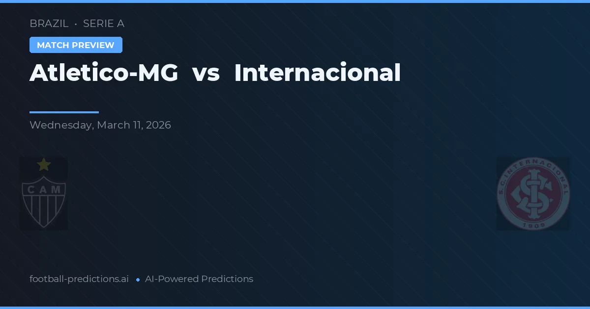 Atlético-MG vs Internacional — předpověď a náhled zápasu