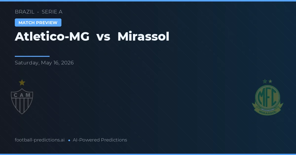 Atlético-MG vs Mirassol — předpověď a náhled zápasu